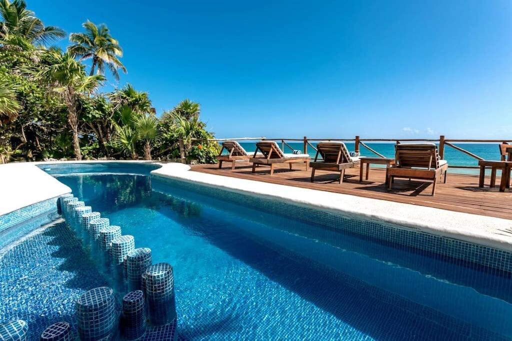 Luxury 5-Br Beachfront Home In Tulum Casa Sofia Gato Exterior foto